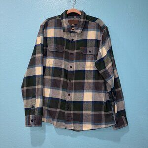 Orvis Mens Long Sleeve Flannel Size XL Green/Blue
